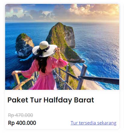 Paket Tour Wisata Nusa Penida Murah - Halfday Barat